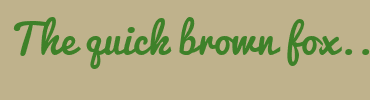 Image with Font Color 3E8129 and Background Color BFB28C